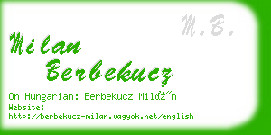 milan berbekucz business card